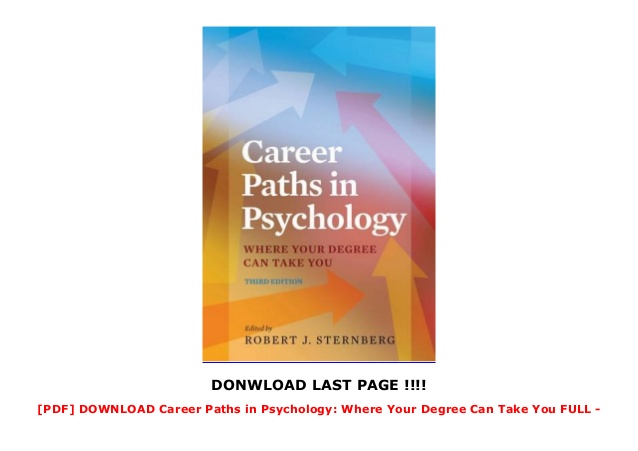 Career paths in psychology book